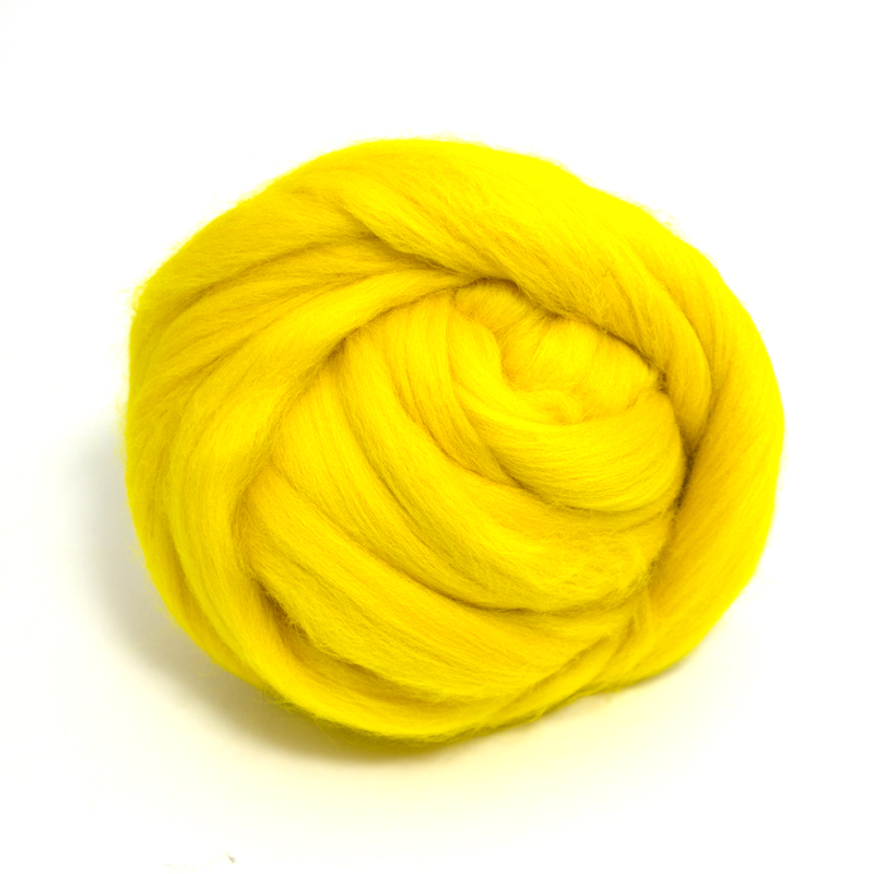 23 Micron Superfine Dyed Merino Combed Top ARM Knitting Yarn - 1 lb - Buttercup 223 23 Micron Superfine Dyed Merino Combed Top ARM Knitting Yarn - 1 lb - Buttercup 223