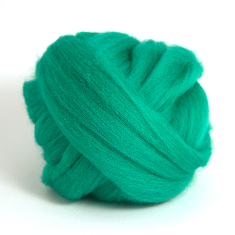 23 Micron Superfine Dyed Merino Combed Top ARM Knitting Yarn - 1 lb - Jade 83