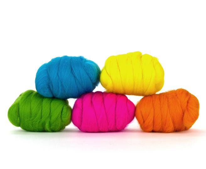 Bewitching Fibers Mini Merino Tops Collection - Cheerful - 5 colors Bewitching Fibers Mini Merino Tops Collection - Cheerful - 5 colors
