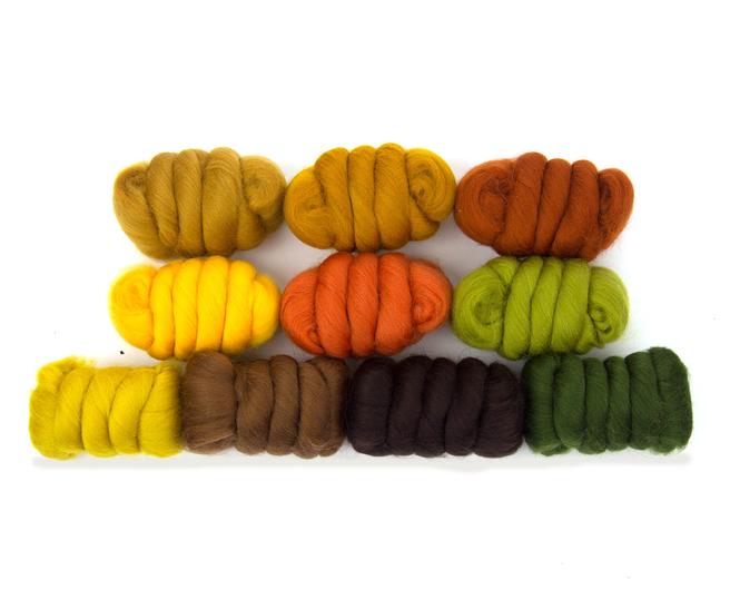 Bewitching Fibers Mini Merino Tops Collection - Foliage - 10 colors Bewitching Fibers Mini Merino Tops Collection - Foliage - 10 colors