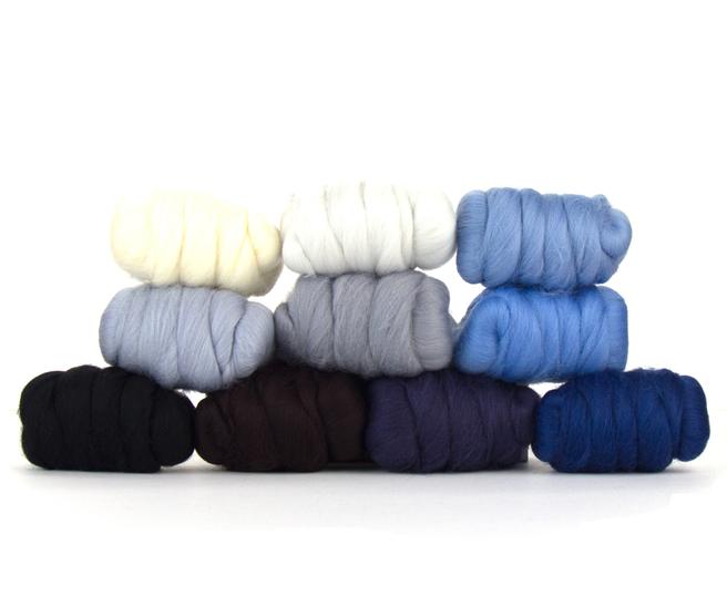 Bewitching Fibers Mini Merino Tops Collection - Skating Rink - 10 colors Bewitching Fibers Mini Merino Tops Collection - Skating Rink - 10 colors