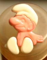 #230924 Novelty Button by Dill - Pink Smurf