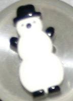 #230992 20 mm Novelty Button by Dill - Snowman