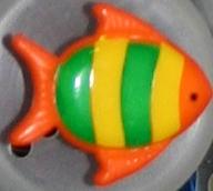 #251273 18mm Novelty Button by Dill - Orange Fish