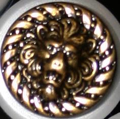 #280713 20mm Full Metal Button by Dill - Antique Gold