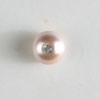 #300201 10mm (3/8 inch) Round Novelty Button with Rhinestones by Dill - Orange