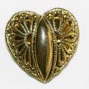 #300264 Heart Metal 20mm Gold Button by Dill