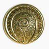 #310319 Full Metal 18mm (2/3 inch) Antique Gold Fiddlehead Button by Dill