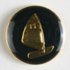 #340089 Full Metal 20mm Enamelled and gold plated Button by Dill