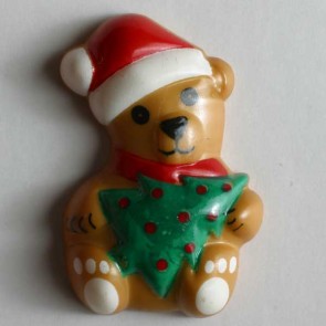 #340507 28mm Novelty Button by Dill - Christmas Bear