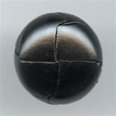 Woven Leather Button - 22 mm (7/8 inch) Fashion Button - Black Leather