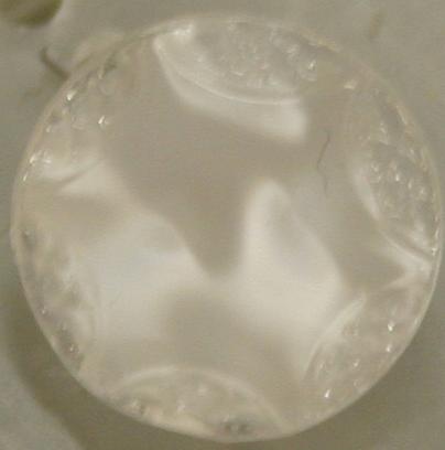 Vintage Glass Fashion Button - White GD0960206 12mm ( 7/16 inch)