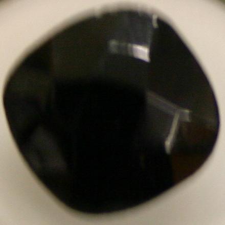 Vintage Glass Fashion Button - Black GD0960223 12mm ( 7/16 inch)