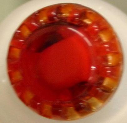 Vintage Glass Fashion Button - Red GD0960241 14mm ( 9/16 inch)