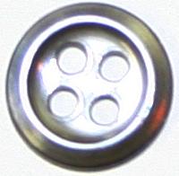 #w0110149 11mm (3/8 inch) Round Fashion Button - Gray