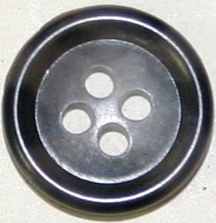 #w0150113 15mm (9/16 inch) Round Fashion Button - Gray