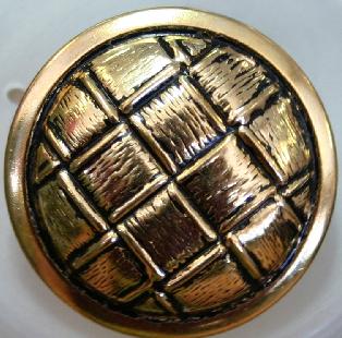 #W0920143 28mm ( 1 1/8 inch) Full Metal Fashion Button - Antique Gold