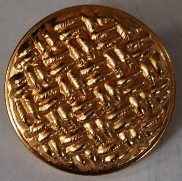 #W0920185 28mm ( 1 1/8 inch) Fashion Button - Gold Basketweave