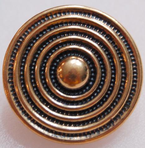 #W0920192 23mm ( 7/8 inch) Fashion Button - Antique Gold