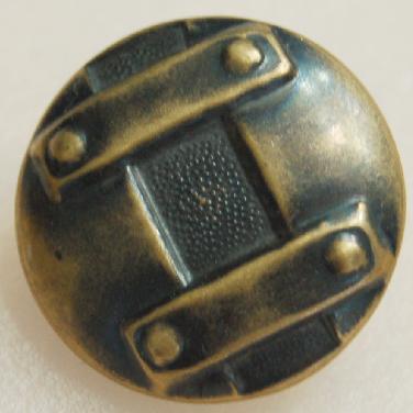 #w0920224 21mm (7/8 inch) Full Metal Fashion Button - Antique Brass