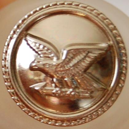 #w0920242 15mm (5/8 inch) Full Metal Fashion Button - Silver Eagle
