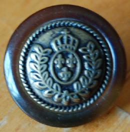 #w0920248 15mm (5/8 inch) Metal and Plastic Fashion Button - Brown/Bronze Crown
