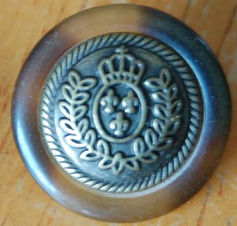#w0920249 19mm (3/4 inch) Metal and Plastic Fashion Button - Brown/Bronze Crown