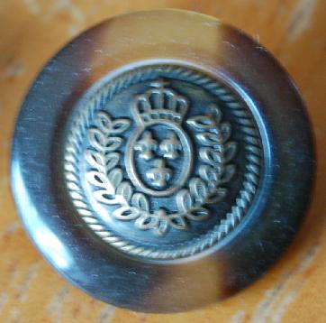 #w0920250 21mm (7/8 inch) Metal and Plastic Fashion Button - Brown/Bronze Crown