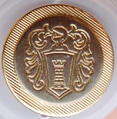 #W0920268 21 mm ( 13/16 inch) All Metal Silver/Gold Fashion Button