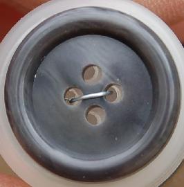 #W0920277 15mm ( 3/4 inch) Fashion Button - Gray