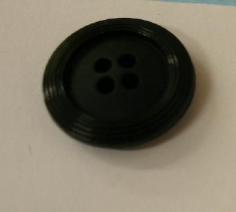 #89005367 3/4 inch (19 mm) Black Plastic Button