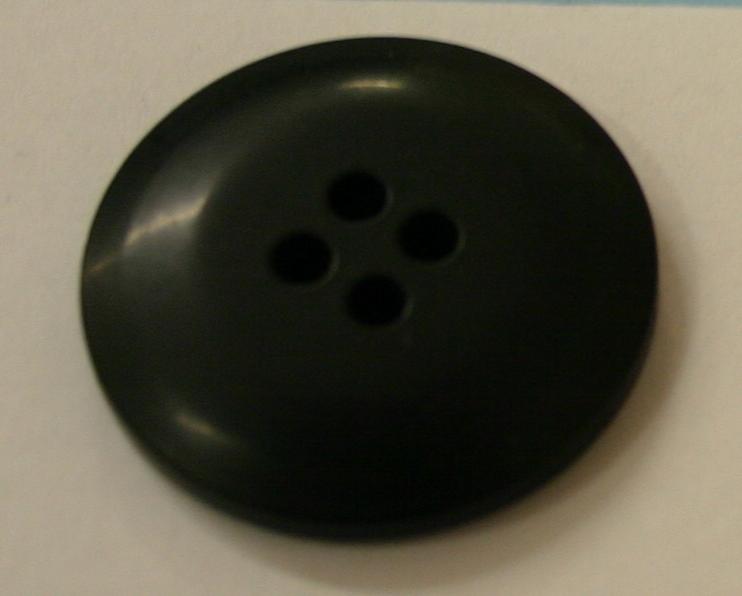 #89005369 1 inch (25 mm) Black Plastic Button