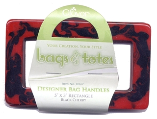 Clover #6347 Designer Bag Handles Black Cherry 5 x 3 inch