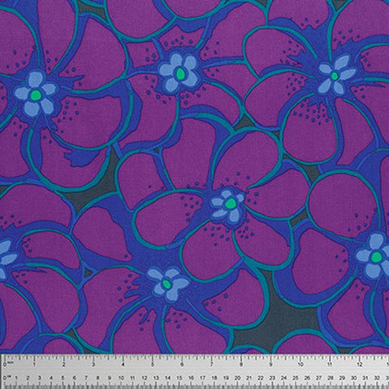 Kaffe Fassett Collective 100% Cotton Fabric - Elephant Flower - Purple Kaffe Fassett Collective 100% Cotton Fabric - Elephant Flower - Purple