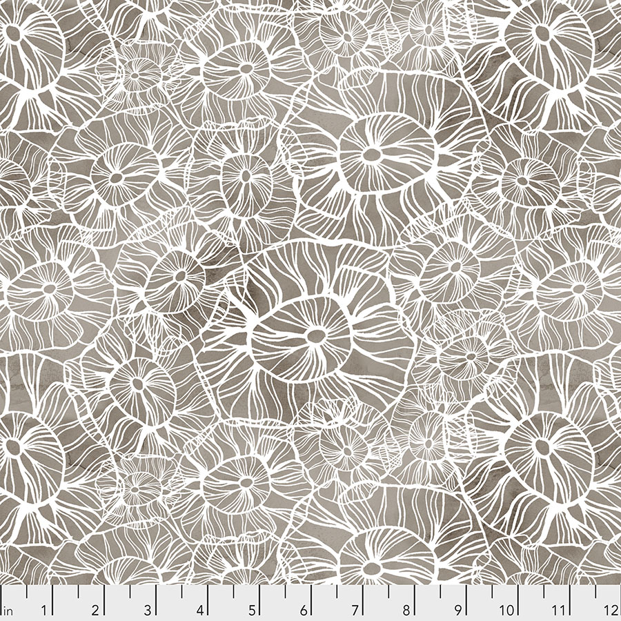 Time & Tide - Sea Flower Mocha - Free Spirit Fabrics 100% Cotton Fabric