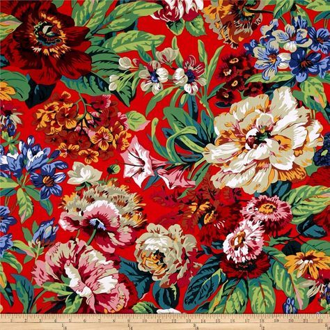 Kaffe Fassett Collective 100% Cotton Fabric - Voluptuous - Red Kaffe Fassett Collective 100% Cotton Fabric - Voluptuous - Red