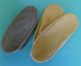 fiber trends suede slipper soles