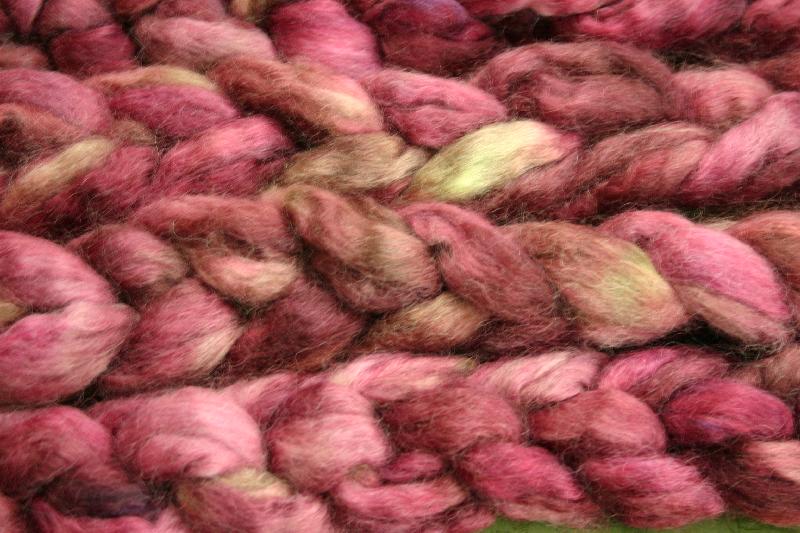 Bewitching Fibers Teeswater Combed Top Hand-Dyed - Berries - 3.5 ozs
