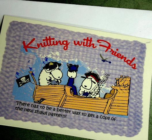 Knitting With Friends Greeting Card - Pirate Sh...
