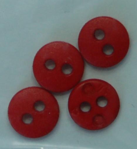 #45127 JHB - 3/8 inches Round Buttons - Red