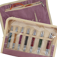 Knitters Pride Royale Interchangeable 16 inch Circular Deluxe Needle Set with Color Cords Knitters Pride Royale Interchangeable 16 inch Circular Deluxe Needle Set with Color Cords
