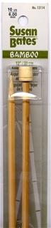 Susan Bates 13 Inch Bamboo Single Point Needle Size #10 6.00mm Susan Bates 13 Inch Bamboo Single Point Needle Size #10 6.00mm